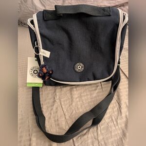 Kipling Navy Messenger Bag with Gray Accents